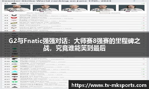 G2与Fnatic强强对话：大师赛8强赛的里程碑之战，究竟谁能笑到最后